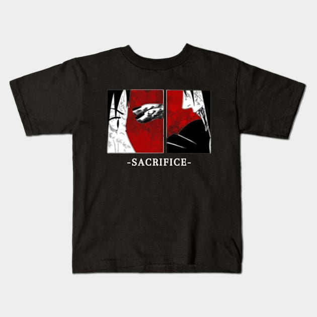 Itachi and Sasuke - Sacrifice Kids T-Shirt by Thrillercat